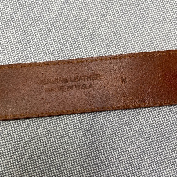 Avignon Vintage Turquoise Pebbles and Metal Large Buckle Leather Belt - Picture 5 of 10